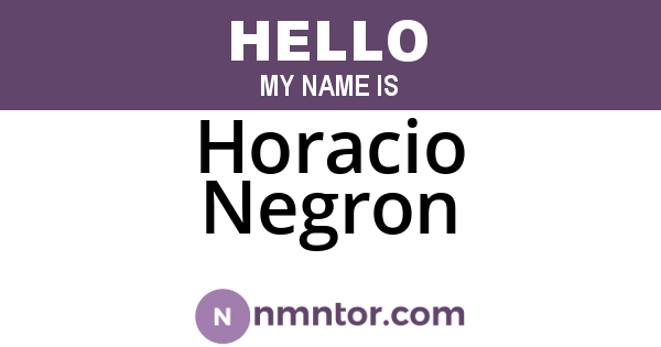 Horacio Negron