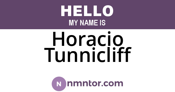 Horacio Tunnicliff