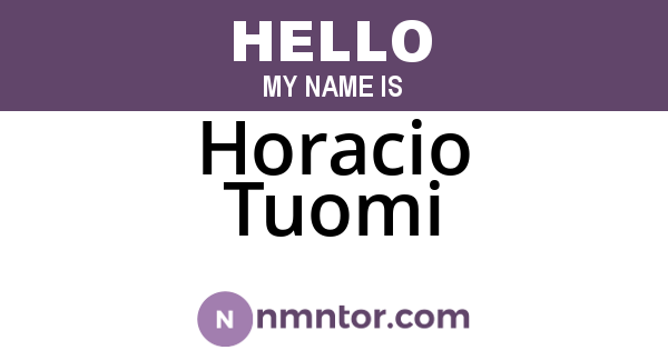 Horacio Tuomi