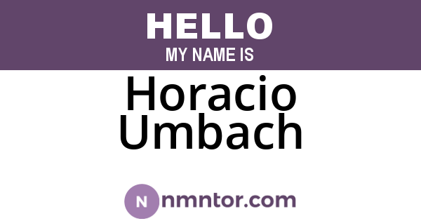 Horacio Umbach
