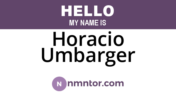 Horacio Umbarger