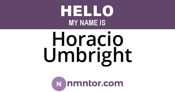 Horacio Umbright