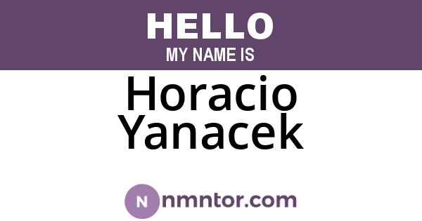 Horacio Yanacek