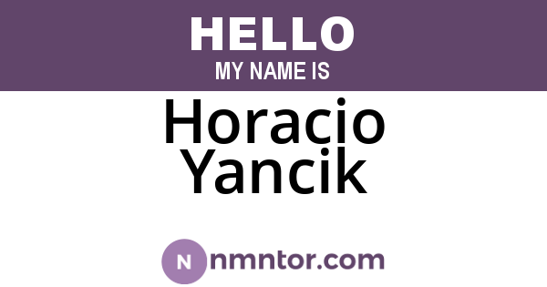 Horacio Yancik