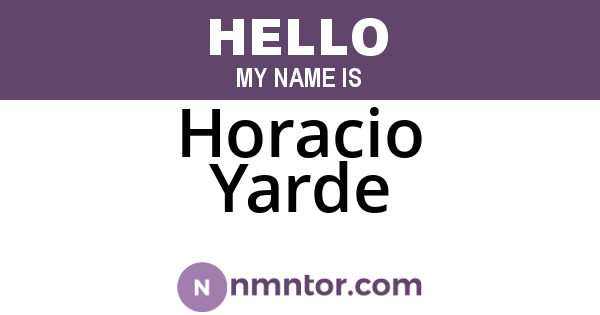 Horacio Yarde