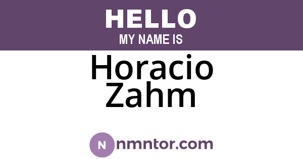 Horacio Zahm