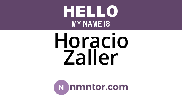 Horacio Zaller