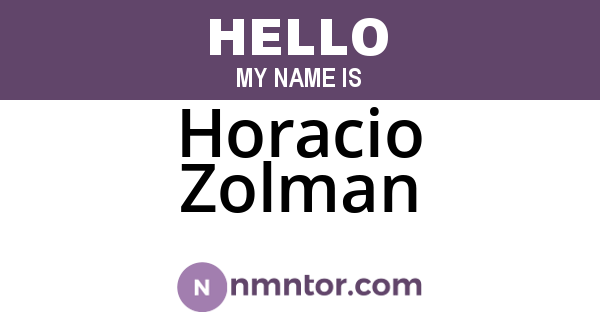 Horacio Zolman