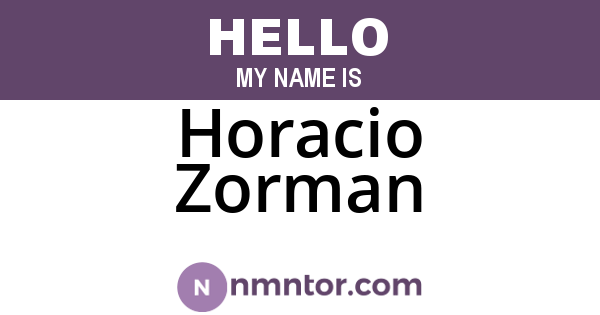 Horacio Zorman