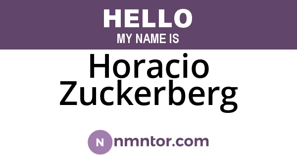 Horacio Zuckerberg