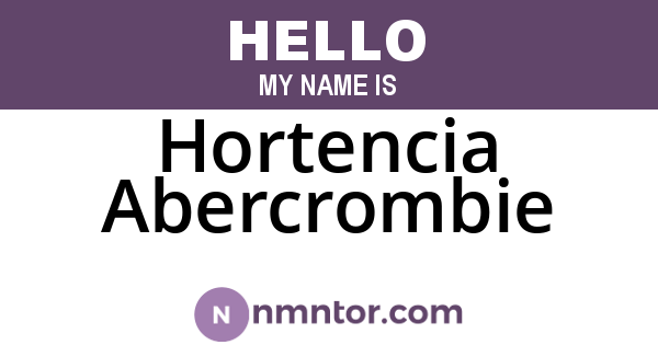 Hortencia Abercrombie