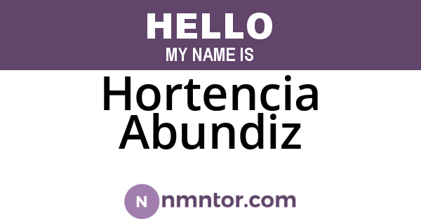 Hortencia Abundiz