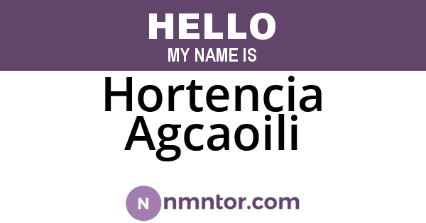 Hortencia Agcaoili