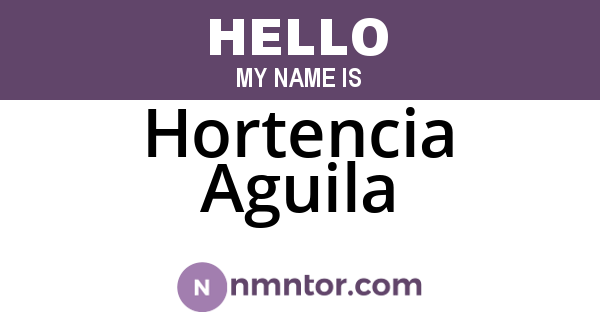Hortencia Aguila
