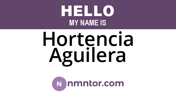 Hortencia Aguilera
