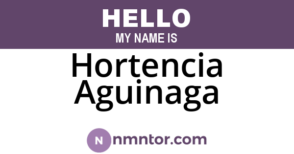 Hortencia Aguinaga