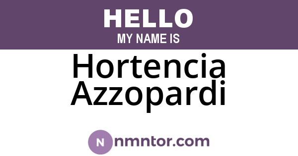Hortencia Azzopardi