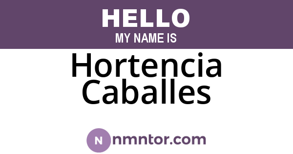 Hortencia Caballes
