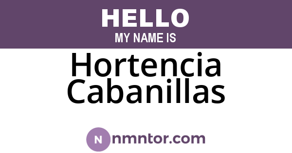 Hortencia Cabanillas