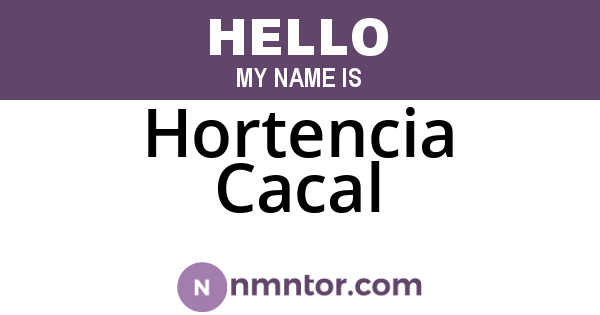 Hortencia Cacal