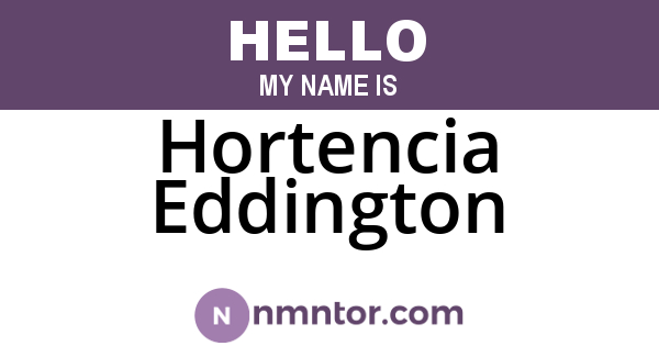 Hortencia Eddington