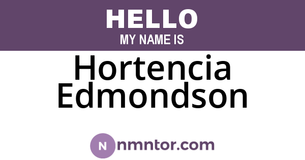 Hortencia Edmondson