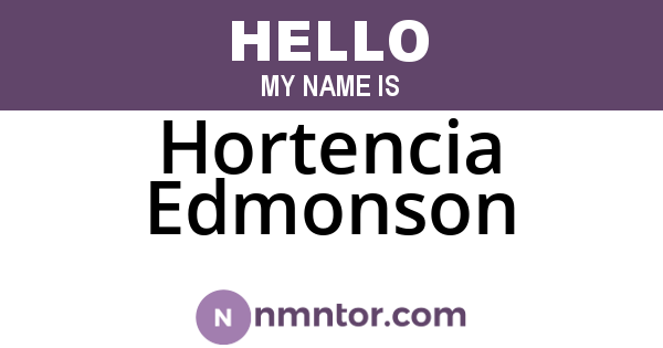 Hortencia Edmonson