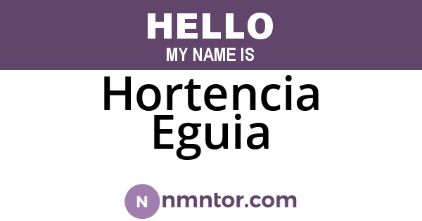 Hortencia Eguia