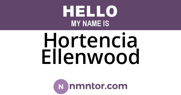 Hortencia Ellenwood