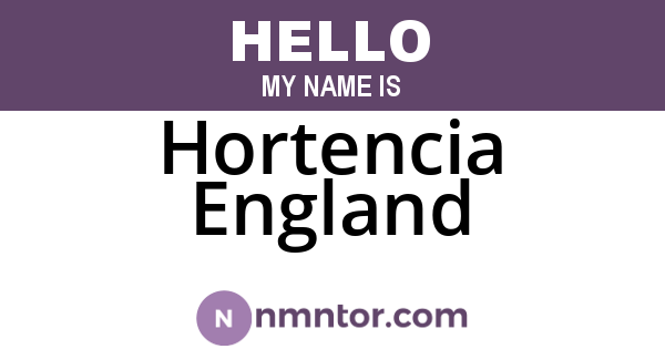 Hortencia England
