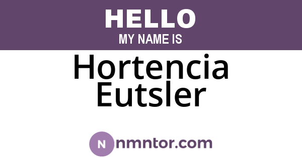 Hortencia Eutsler