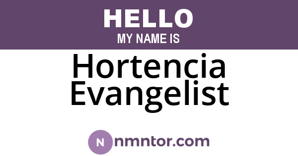 Hortencia Evangelist