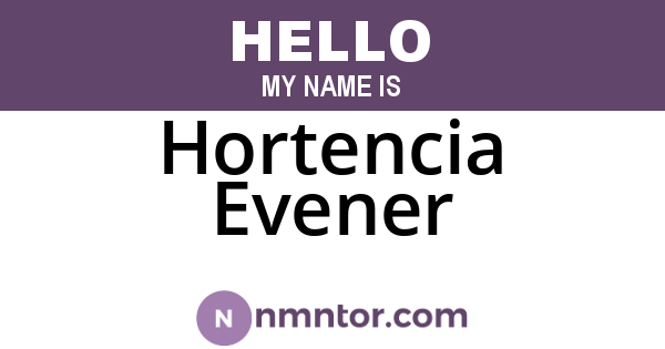Hortencia Evener