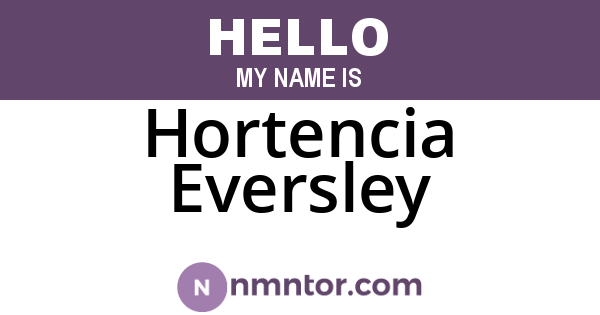 Hortencia Eversley