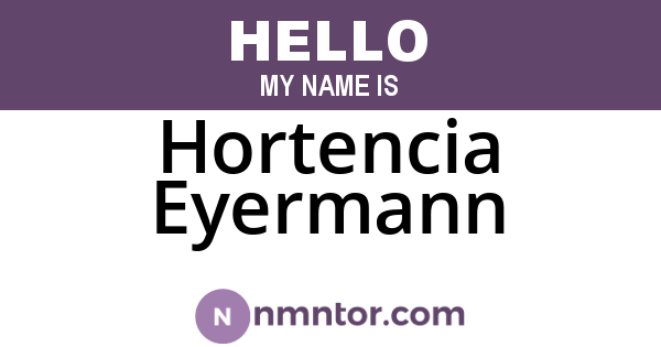 Hortencia Eyermann