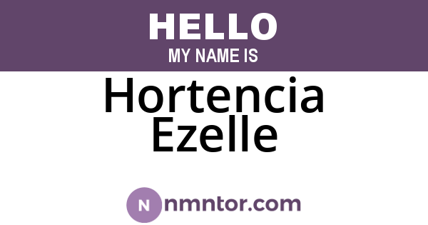 Hortencia Ezelle