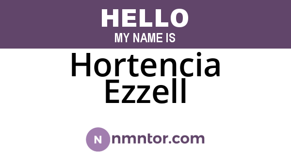 Hortencia Ezzell