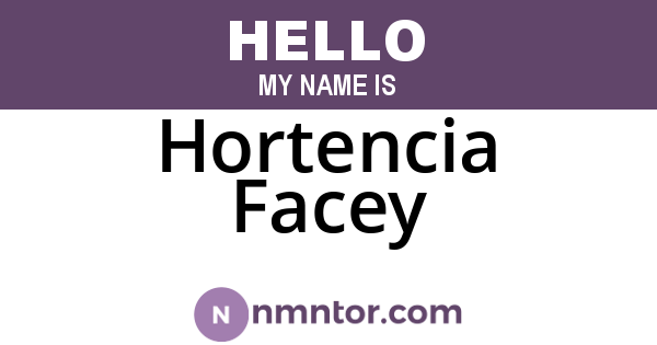 Hortencia Facey