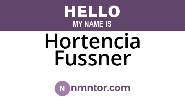 Hortencia Fussner