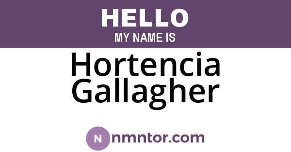 Hortencia Gallagher