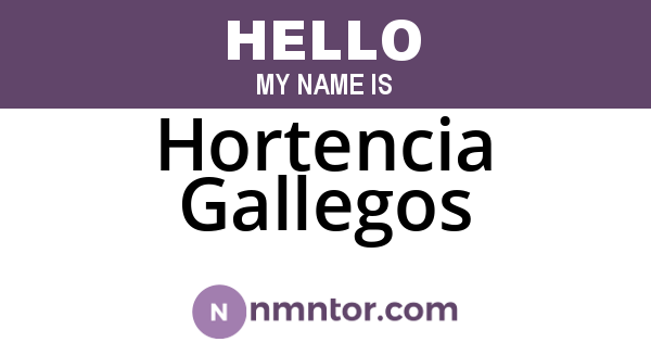 Hortencia Gallegos