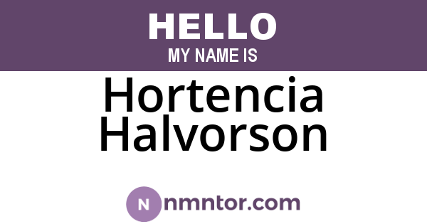 Hortencia Halvorson