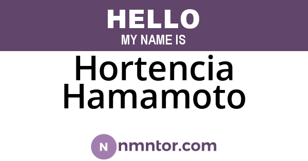 Hortencia Hamamoto