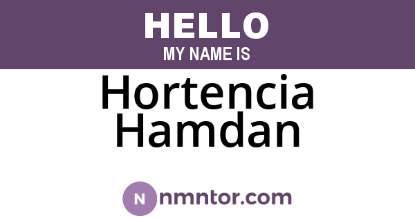 Hortencia Hamdan