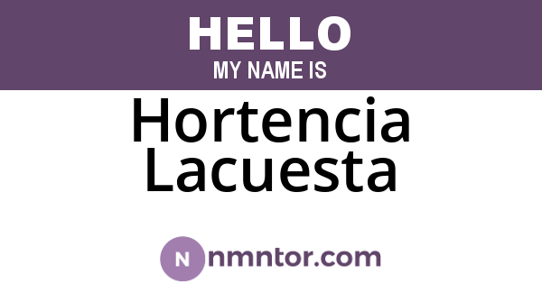 Hortencia Lacuesta