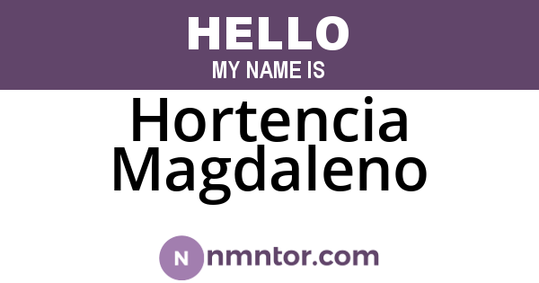 Hortencia Magdaleno