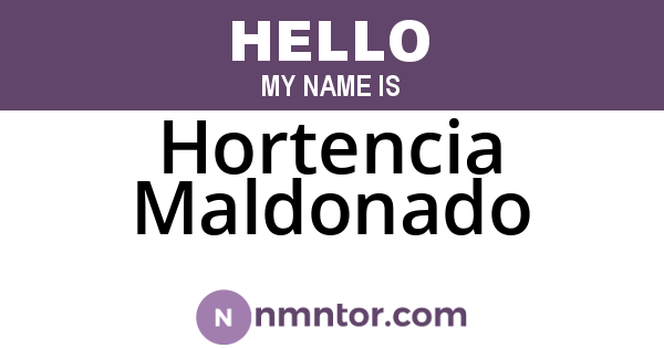 Hortencia Maldonado