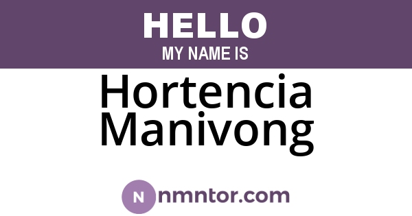 Hortencia Manivong