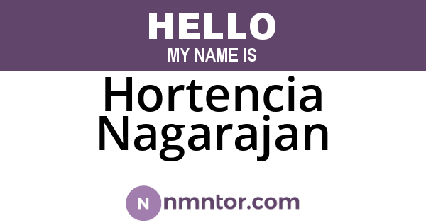 Hortencia Nagarajan