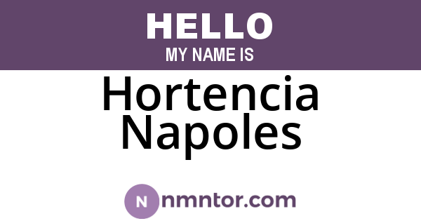 Hortencia Napoles